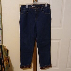 Natural Reflections Dark Blue Ankle Jeans